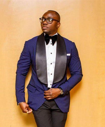 

Latest fashion Wide Black Shawl Lapel Men Suits Navy Blue Wedding Suit Groom Tuxedo Best Man Blazers Slim fit Terno Masculino, Custom color