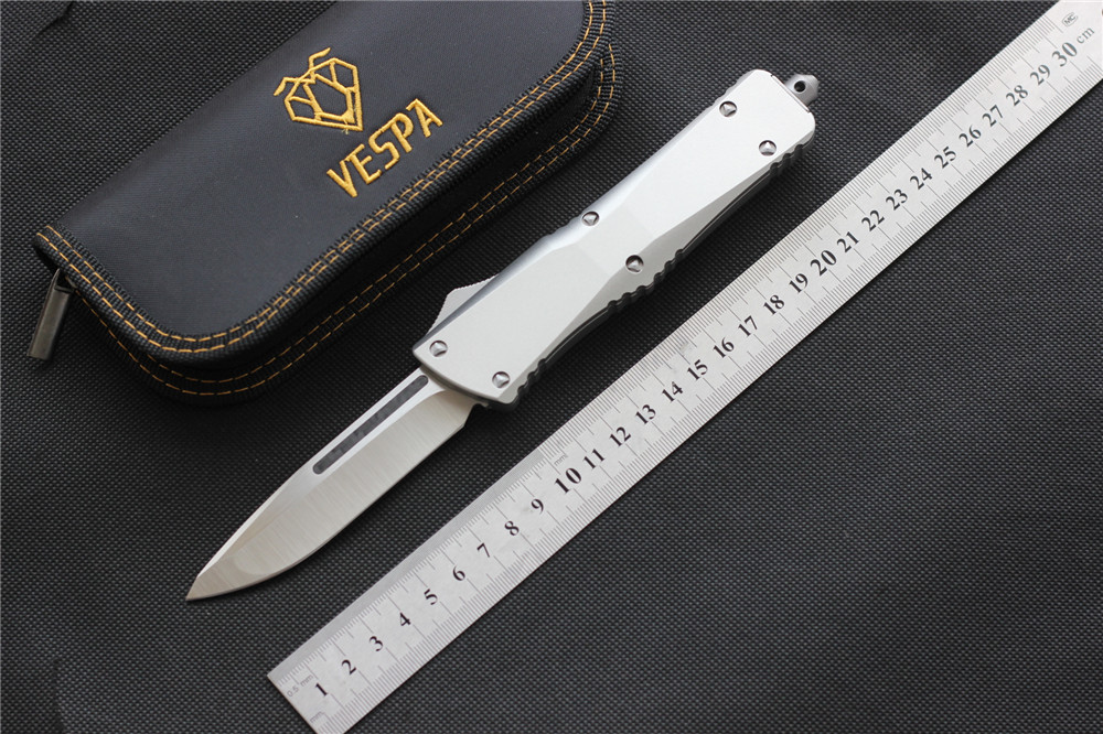 

High quality VESPA Knife Blade:D2(S/E Satin) 6 colors Handle:Aluminum,Outdoor camping survival knives EDC tools,Free shipping