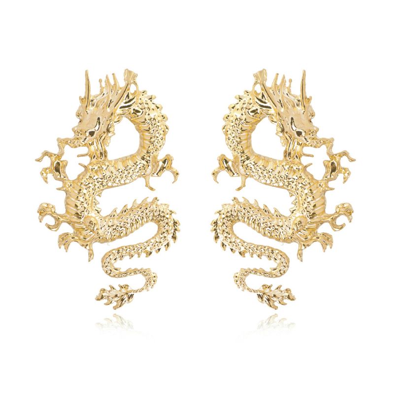 

Stud Punk Rock Firery Dragon Earrings Thrones Costume Game Merchandise Jewelry M0XF