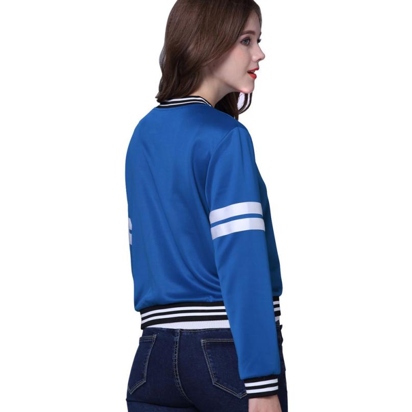 

CHAMSGEND female jackets Women Jacket Coat Autumn Winter Street Jacket Women Casual Jackets 2018 C30823, Blue