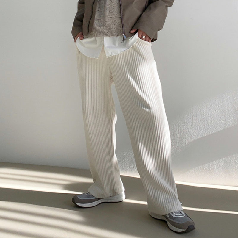 

Men Pleated Casual Drawstring Ankle Trousers Streetwear Vintage Fashion Loose Pant Jogger Sweatpants Japan Korea Male Women Flat, Black