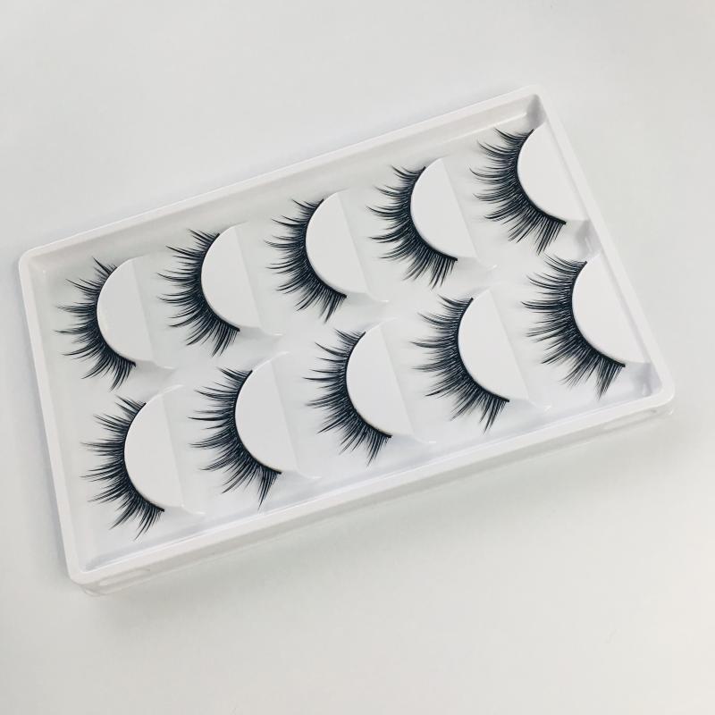

Natural Black False Eyelashes 5 Pairs Fashion Ball Smoke Makeup Tools Fake Eyelashes Crisscross Soft Natural Long 3D Eye Lashes
