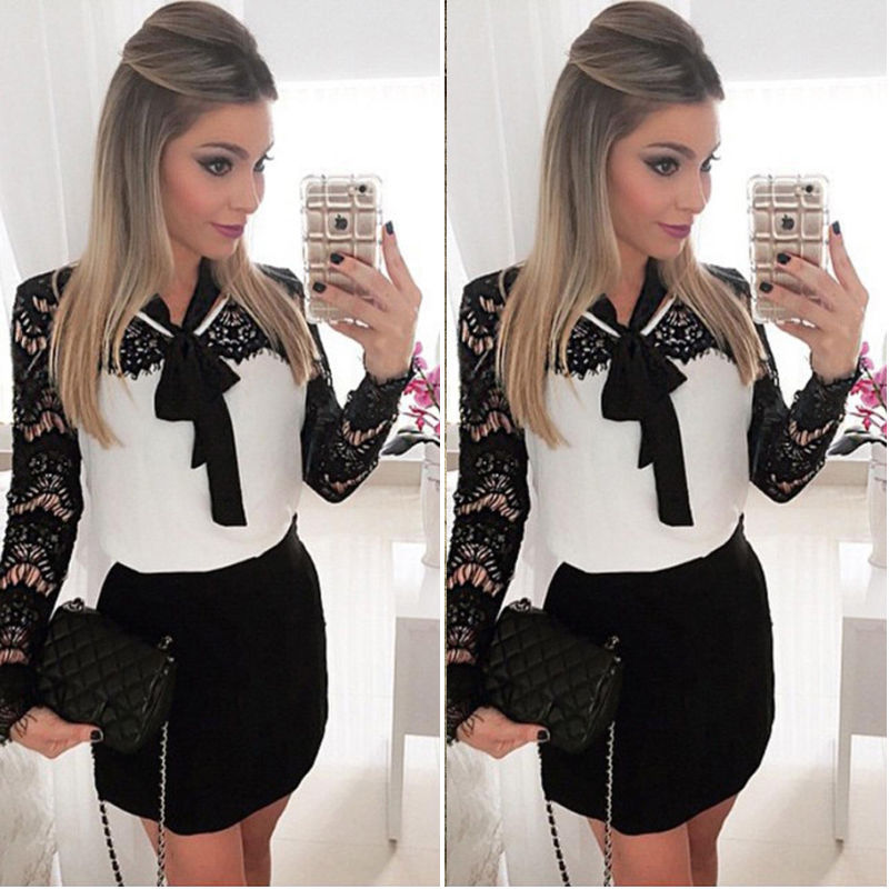 

Hirigin Sexy Dress 2018 Newest Summer Women Lace Long Sleeve Bodycon Party Evening Short Mini Dress Pencil Clubwear, Black