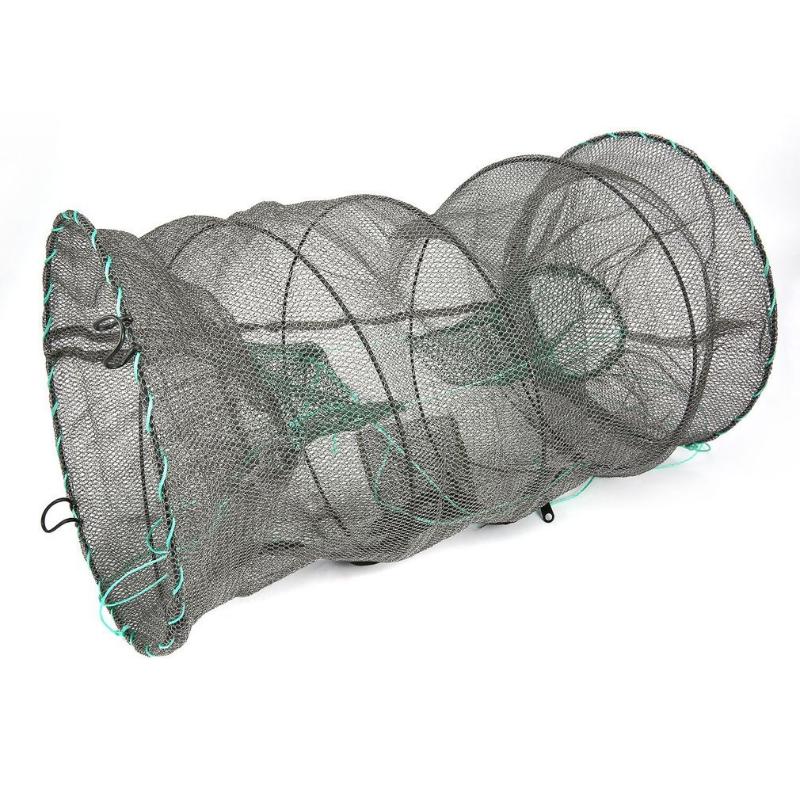Foldable Fishing Mesh Trap Ting-Times Fishing Net Mesh Fish Trap Collapsible Fish Cage//Fishing Keep Net//Fishing Basket for Keeping Lures Crayfish Crab Fishes Smelt Minnows Shrimps Lobsters Small