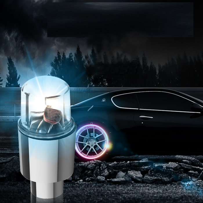 

LED Tire Valve Stem Caps Motion Spoke Neon Light Auto Accessories Bike Bicycle Car Auto Waterproof Cycling Exercise Flashlight