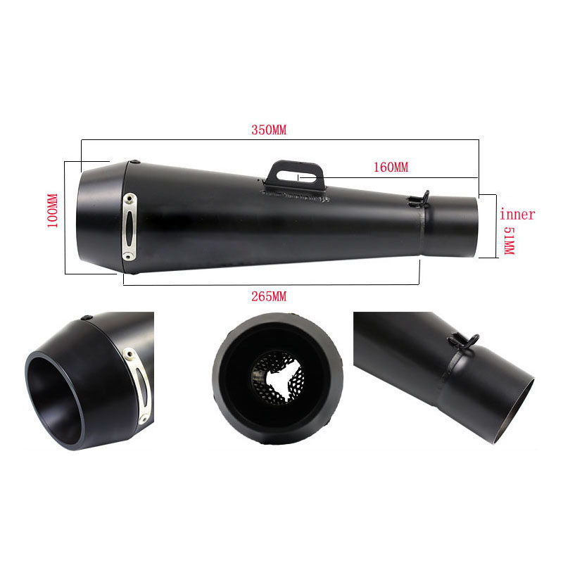 

Motorcycle Modified Exhaust Muffler M4 Exhaust Pipe CBR125 CB400 CBR600 CB600 CB750 R25 Z250 R1100 Muffler GP Escape
