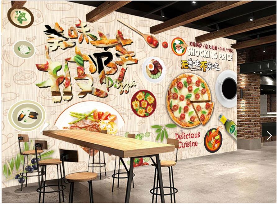 

custom photo 3d wallpaper Hand painted italian pizzeria western restaurant wood grain room home decor 3d wall murals wallpaper for walls 3 d, Non-woven