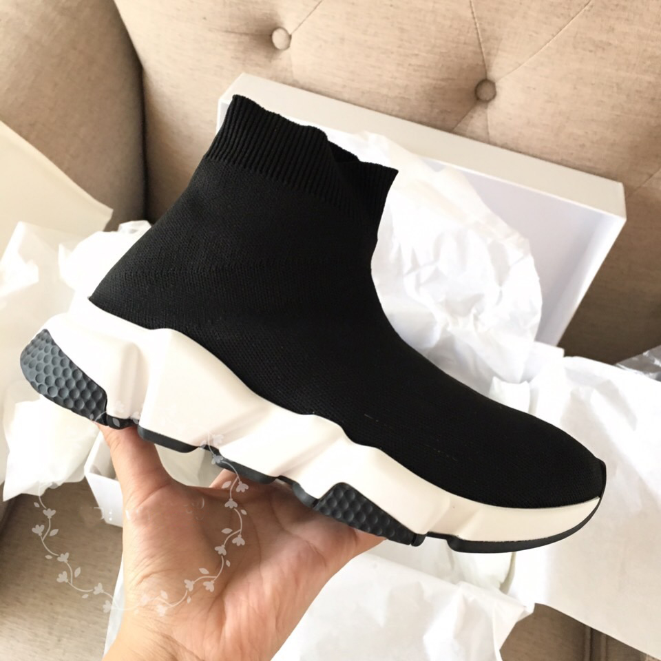 

Comfort Paris Speed Knit Sock Shoes Party Dress Sneakers Fashion Mens Womens Sock Sneakers Casual Dress Shoes Top Quality Chaussures, Clear