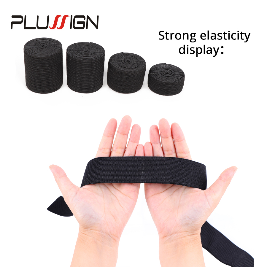

5Meters Width 1.5-4cm Black Elastic Band For Wigs Spandex Belt Trim Sewing/Ribbon Clothes Flex Sewing Material Elastic Wig Bands