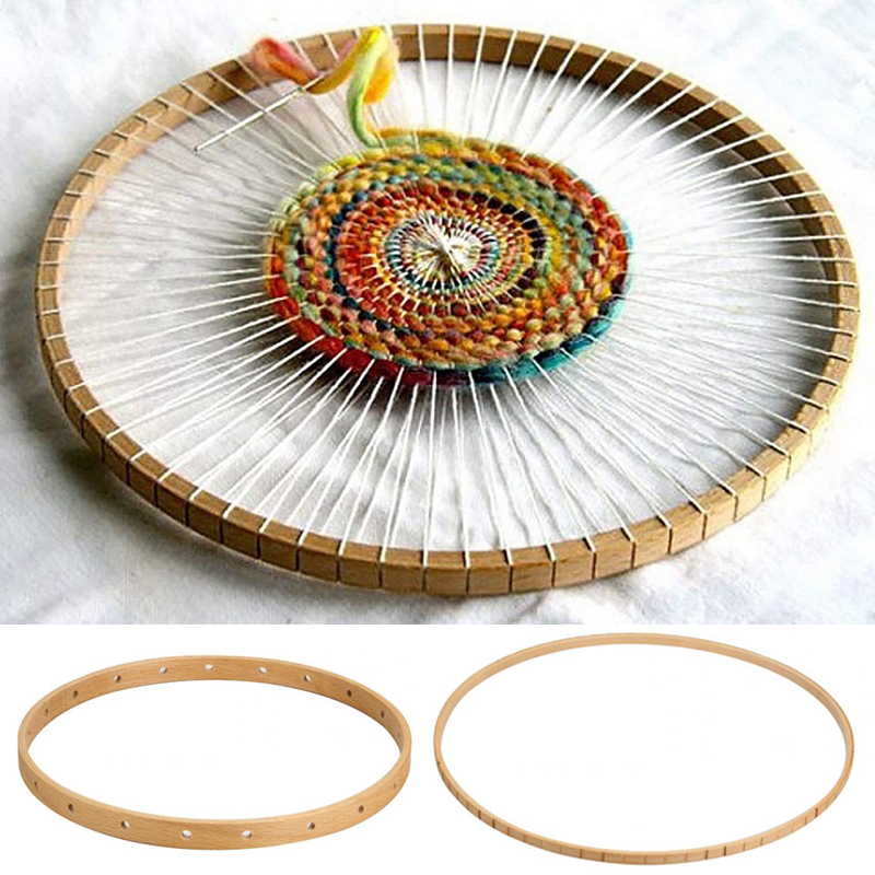 

Round Wooden Knitting Loom Weaving Tools for Home Handmade Wall Hangings Household DIY Craft Tool Knitting Machine 1Pcs