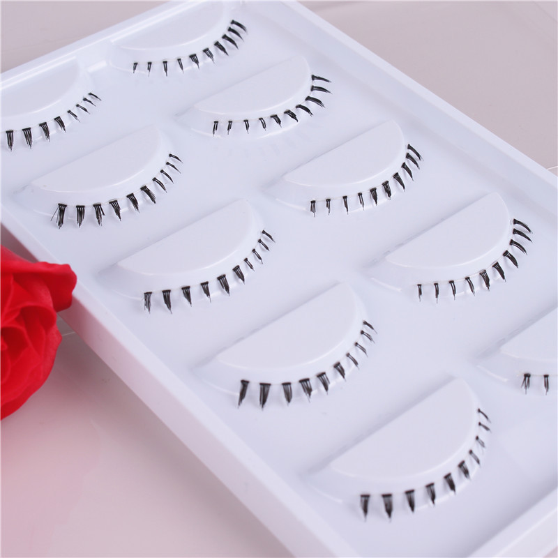 

NEW 5pairs under lashes super soft clear band bottom false eyelash transparent stalk faux mink mellow lower lashes