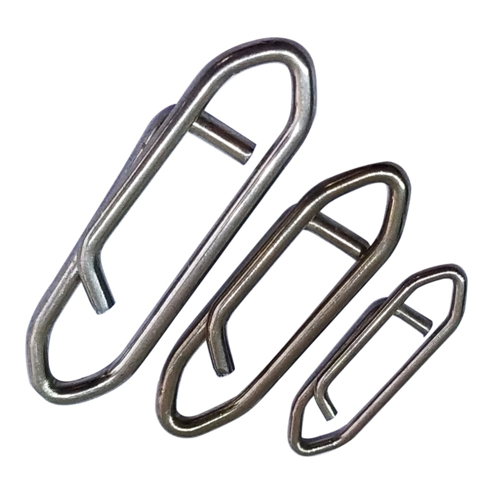 100-pieces Power Clips Swivels Fishing Quick Clip Snap Stainless Steel Fast Lure Clips S/M/L Fishing Connector for Lure Drop Rigs-image-473501684