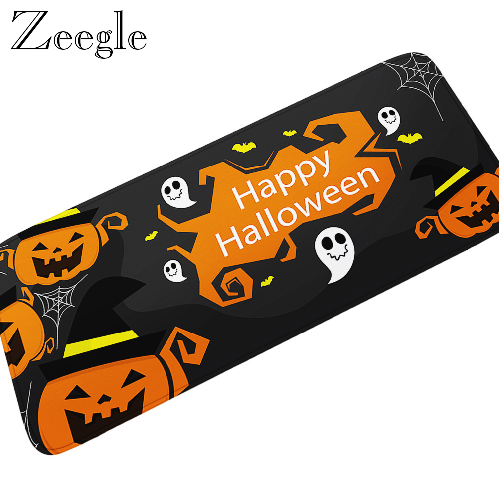 

Halloween Carpet Kitchen Long Rug Non-slip Bathroom Doormat Shower Mat Absorbent Hallway Carpet Kids Room Rug Bedside Mat, Yls