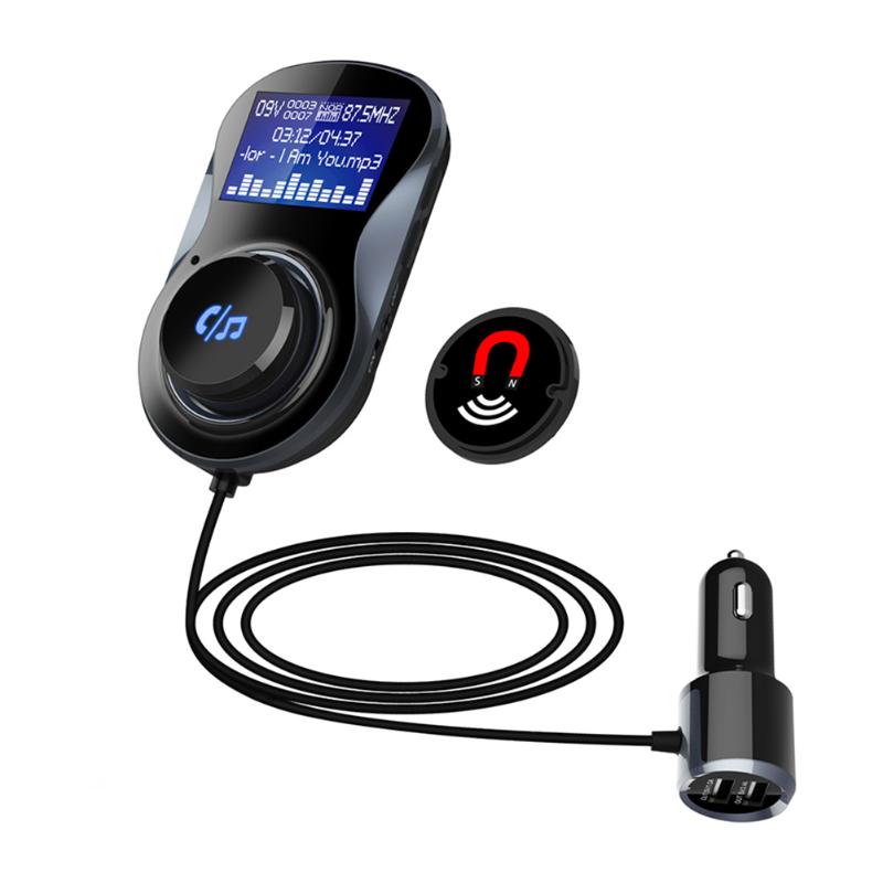 

Car Bluetooth FM Transmitter Double USB Handsfree Audio MP3 Player with LCD Display NJ88
