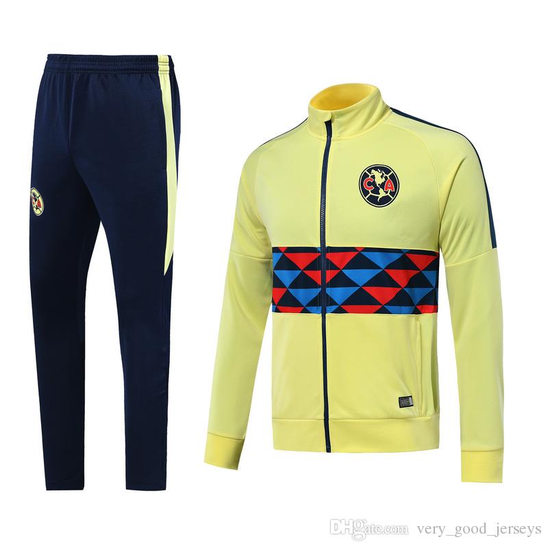 

2019 LIGA MX Club America soccer tracksuit 2019 Club UNAM Pumasl camisetas de futbol Cougar soccer training suit jerseys, Black;blue