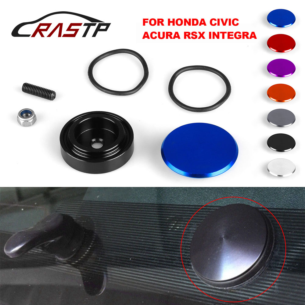 

RASTP - 1 Set Aluminum Car Rear Wiper Delete Kit Plug Cap for Honda Civic Acura RSX Integra Car Accessories RS-ENL016