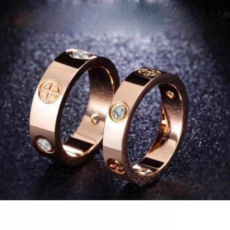 Jewelry zhi 6mm Unisex Fashion Classics Stainless Steel Rings with Screw Design Nice Gifts for Love