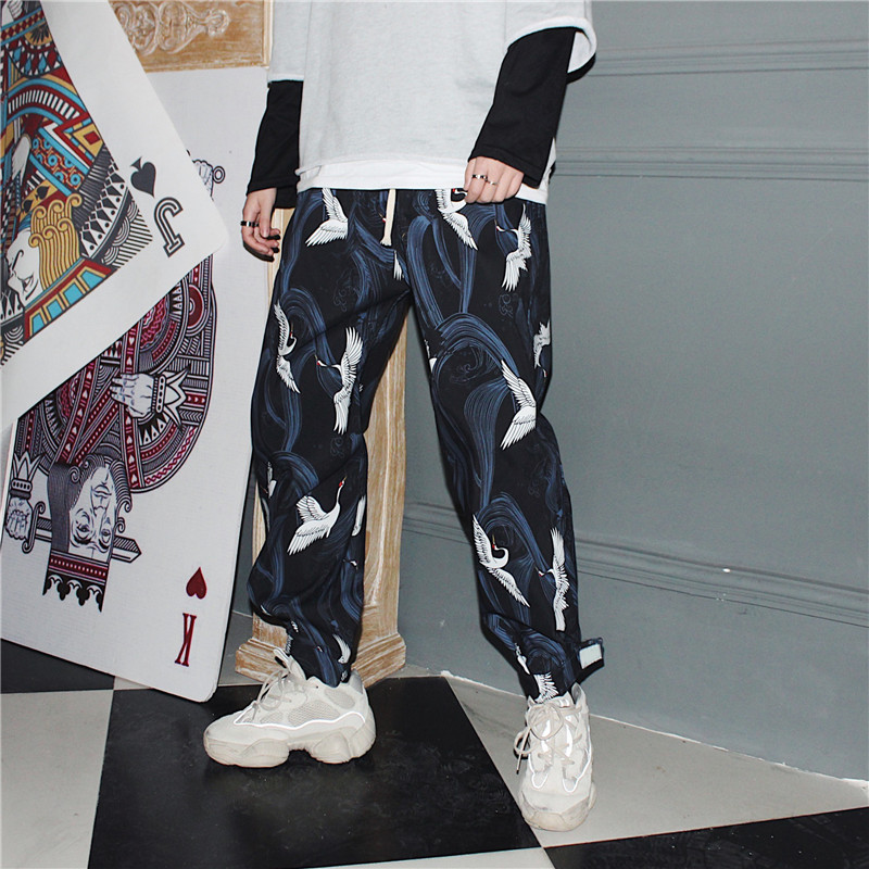 

Fashion Streetwear Hip hop Joggers Pants Men Loose Harem Pants Ankle Length Trousers Sport Casual Sweatpants Black Techwear