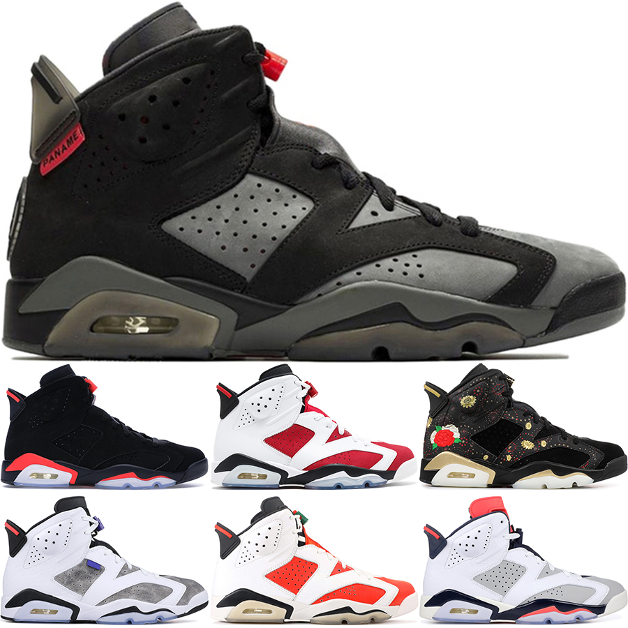 

2020 Men Black Infrared 6 6S Basketball Shoes Mens CNY Carmine Gatorade Green Tinker UNC Black Cat stylist Trainers Sneakers US 7-13