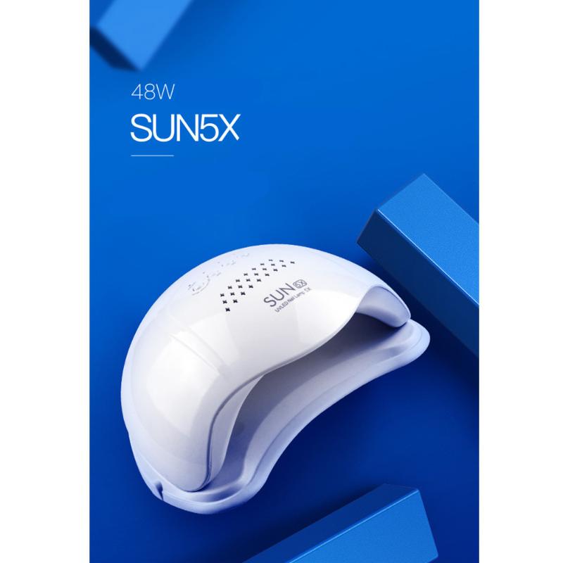 

48W Nail Lamp Infrared intelligent induction 24pcs LED/UV Double light source lamp beads Dry quickly and efficiently, Pink