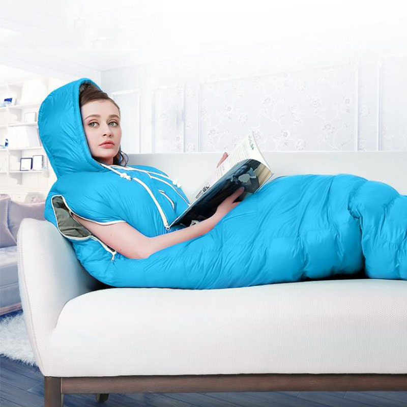 

Large Size 200cm*70cm Keep Warm Adult Sleeping Bag Thick Camping Hiking Ultralight Lazy Bag Out Hand Compression Winter SleepBag