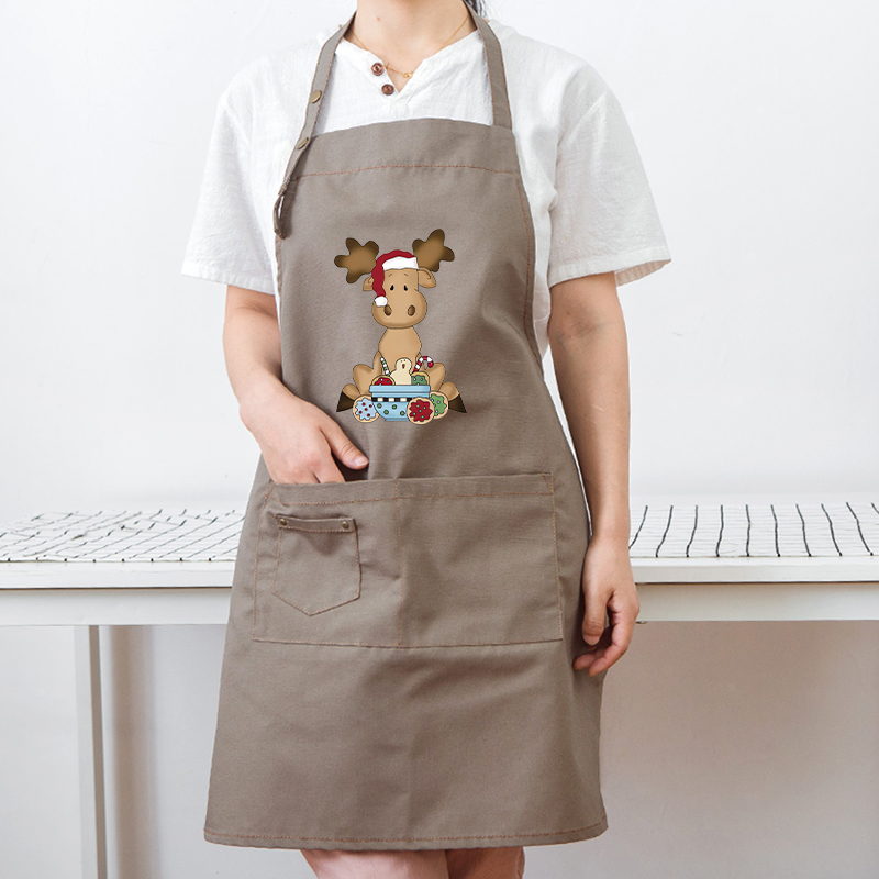 

Canvas oil painting apron female adult fashion Korean version of the cute art paint painting anti-fouling overalls