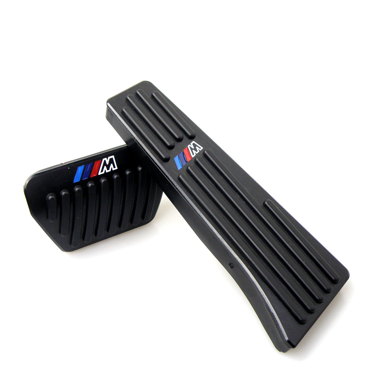 

No Drill Silver/Black Aluminum Gas Brake Pedal For BMW 1 3 4 5 6 Series X1 X3 X5 X6 Accelerator and brake pedal with M Logo
