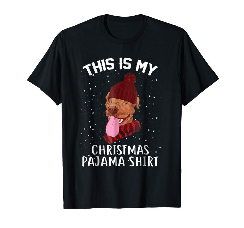 

This is my Christmas Pajama Pitbull Dog Tshirt-Men' T-Shirt-Black, Men-darkpurple