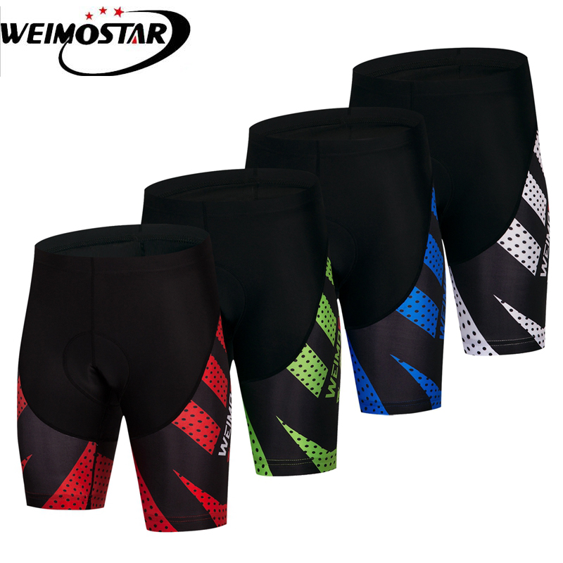 

Weimostar Coolmax 4D Padded Cycling Shorts Men Downhill MTB Bicycle Shorts Road Tight Bike bermuda ciclismo hombre, White