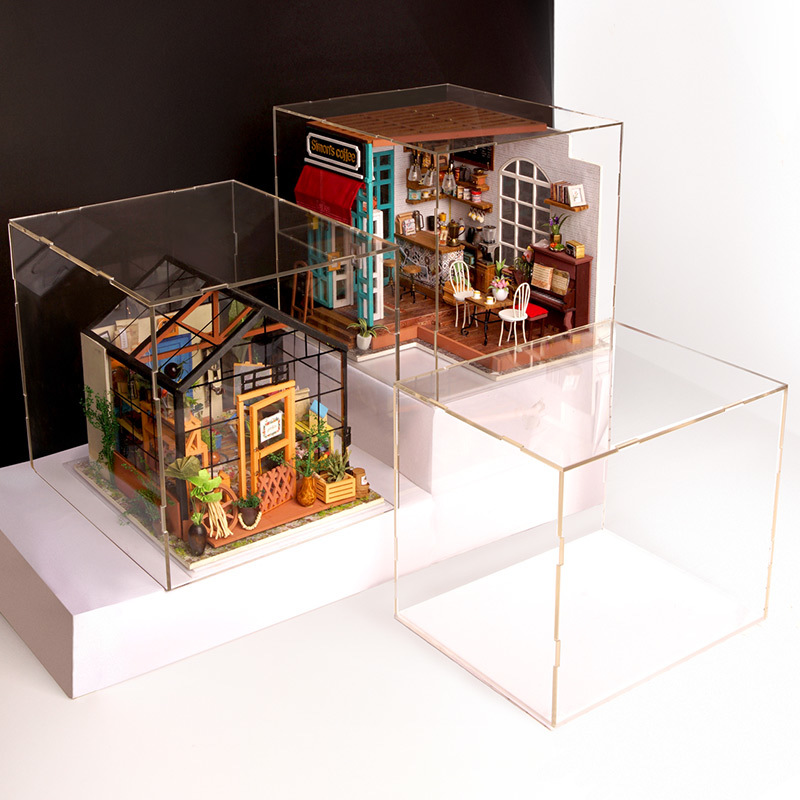 

Robotime Transparent Dust Cover Display Box For Doll House 3mm Thickness Acrylic board For Show Room Dust Prevention Proof DG01Z Y200317