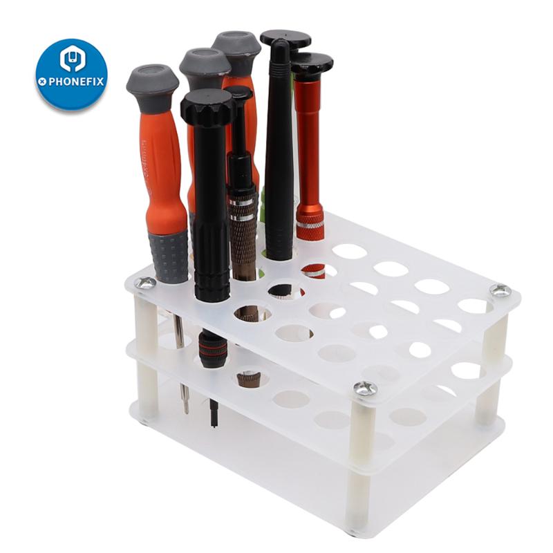 

Transparent Acrylic Container Storage Box For Phone Repair Tools Stand Screwdriver Pliers Stand Rack Tweezers Case Hand Tool