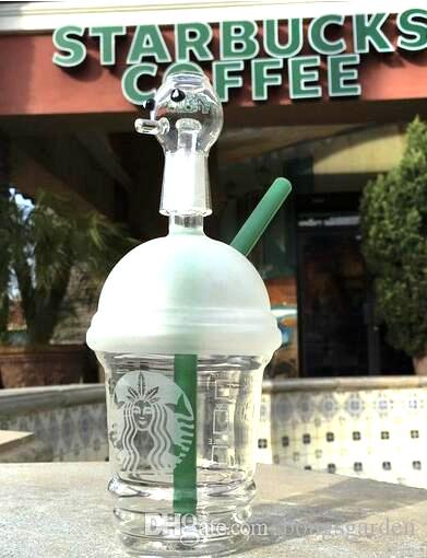 

Cheap starbuck bongs mini Starbucks Cup glass bongs sandblasted glass pipes for smoking oil rigs glass water bongs and nail hookah