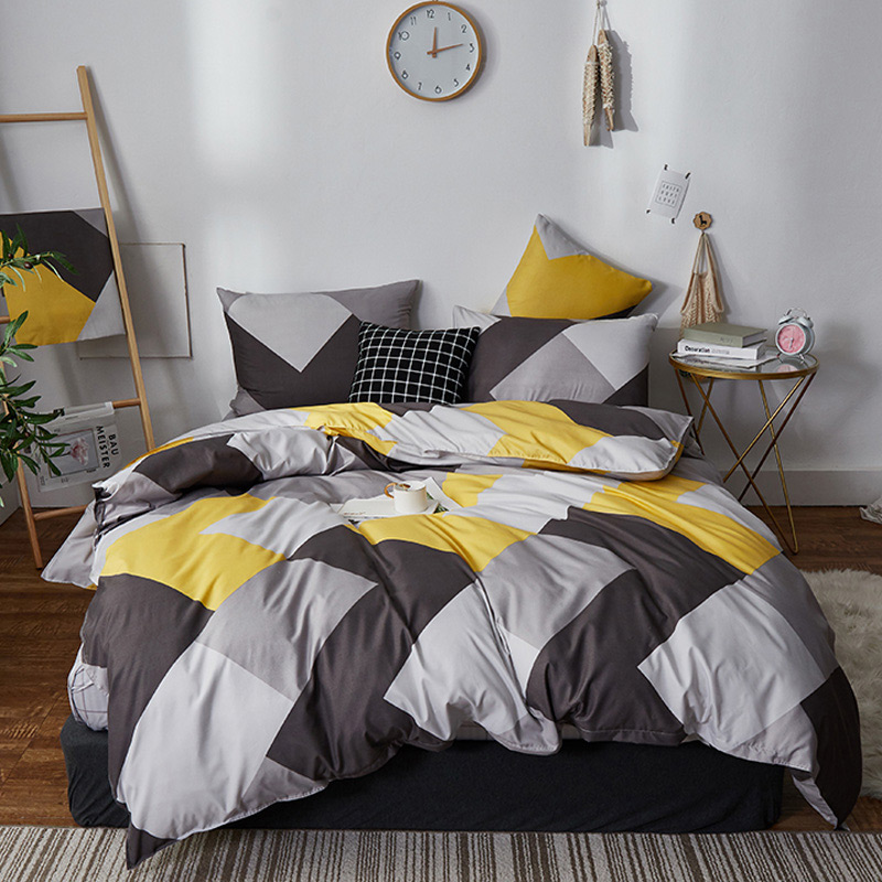 

bedding fashion bedding set Pure cotton A/B double-sided pattern Simplicity Bed sheet, quilt cover pillowcase 4-7pcs vs, Hd-1004