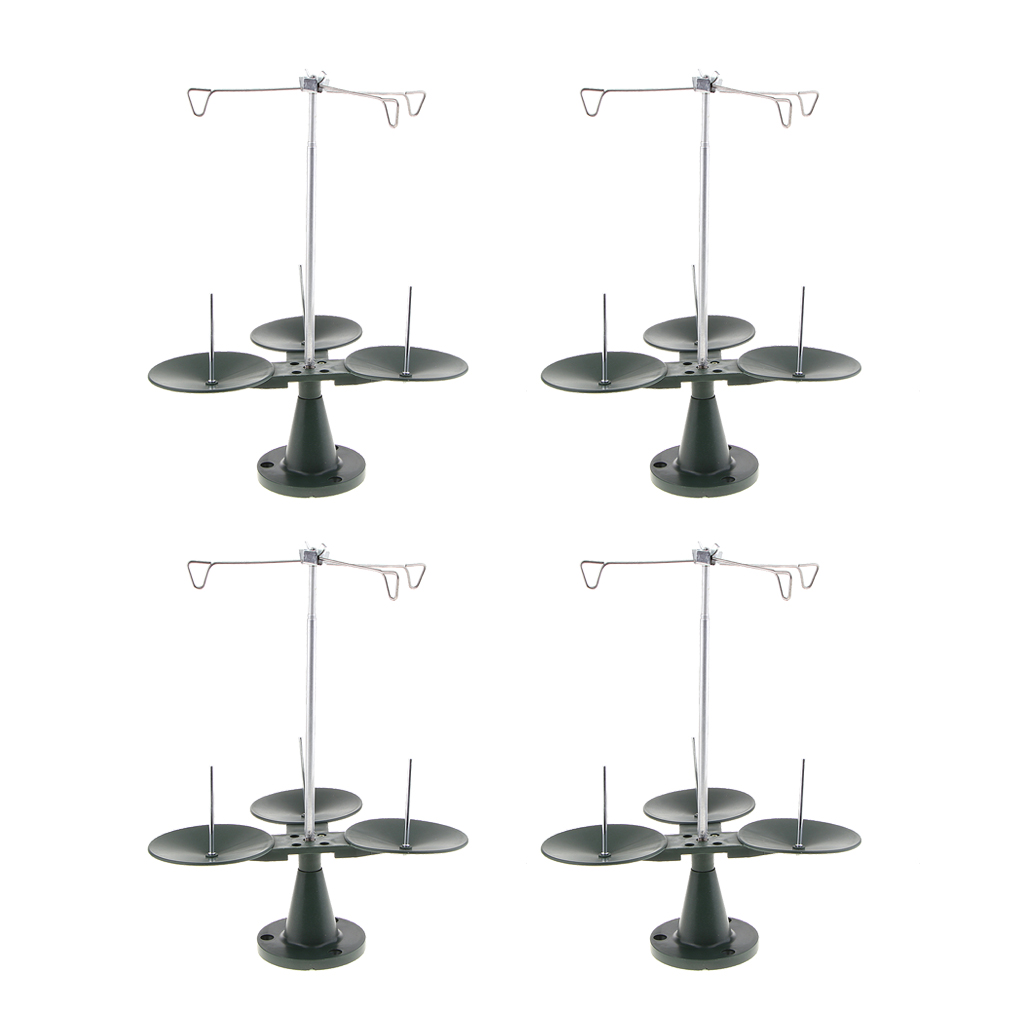 

3 cone and spool stand thread holder with sturdy metal base, for industrial sewing machines (set of 4) three cone spools thread stand holder, Black