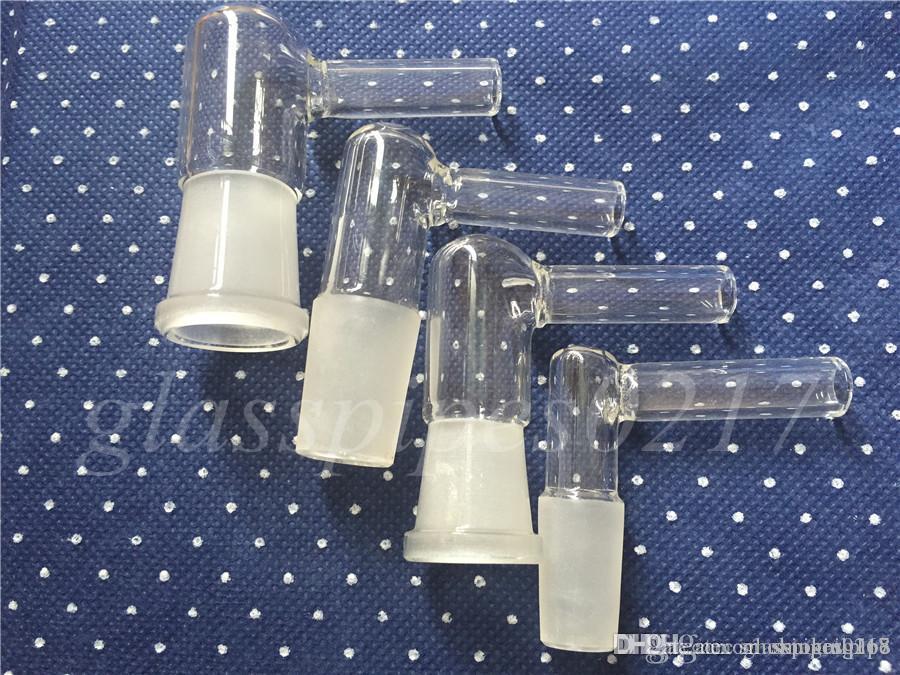

hand smoking pipe 14mm 18mm Glass oil burner Vapor Whip Adapter Female or Male 90 Degree Large Hose in stock