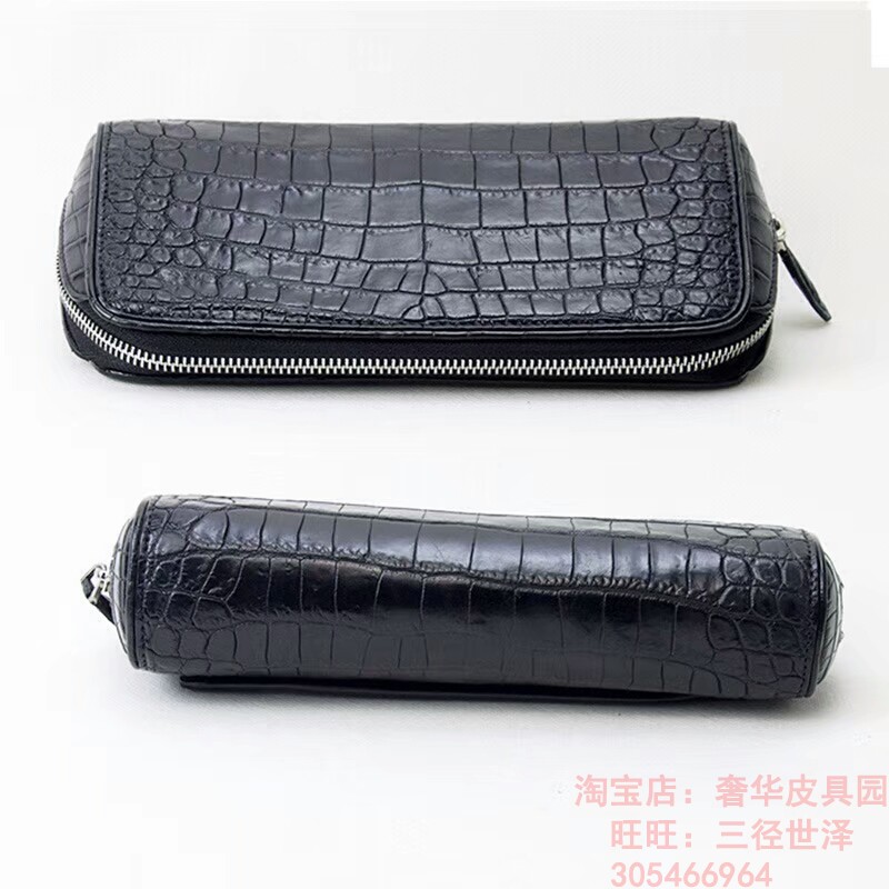 Crocodile Belly Wallet Mens Long Leather Zipper Mens Handbag Youth Business Multiple Card Slots ...