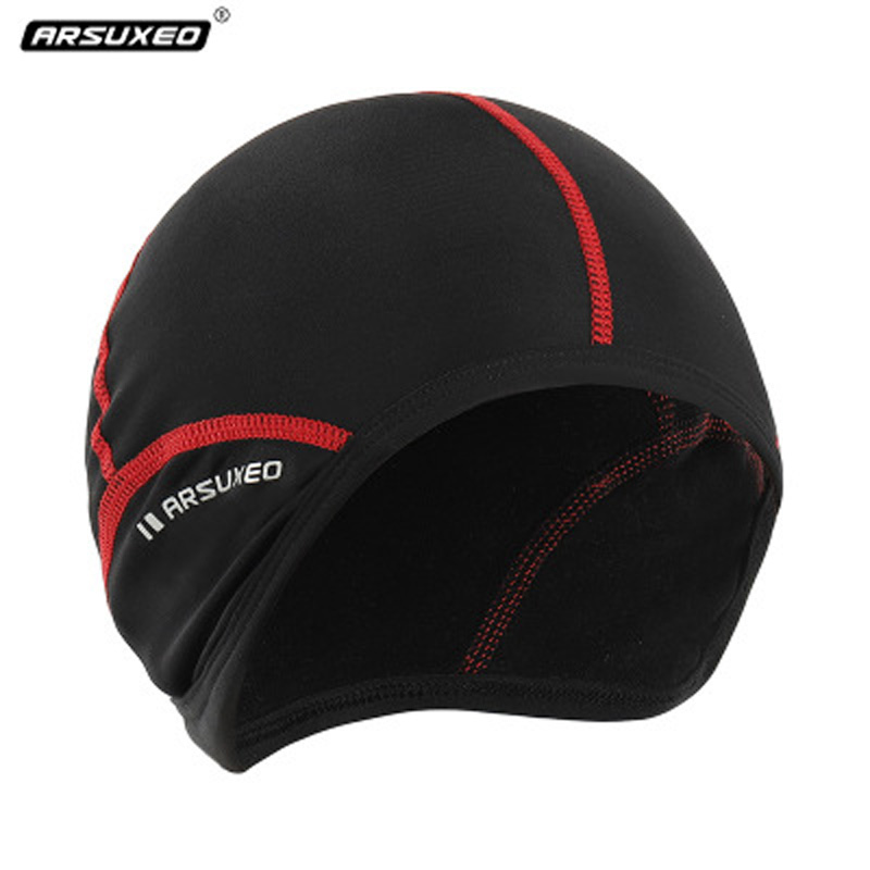 

ARSUXEO Outdoor Sports Bike Cycling Fleece Hats Men Winter Sport Bicycle Cap Snow Warm Caps Bicycle Riding Headband Equipment, Upt03 no 01