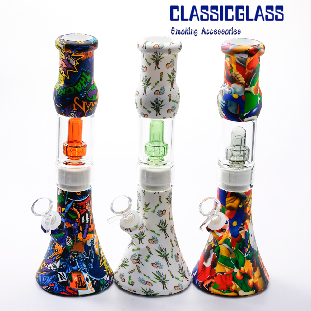 

silicone bong kits beaker 12.5" silicone smoking water pipes with pictures silicone hookah unbreakable hookah filter glass bong dar rig