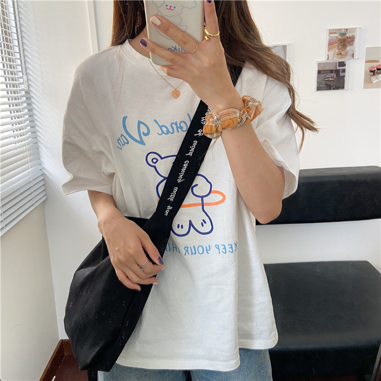

Black embroidered canvas bag Ladies Handbags Canvas Tote Bag Cotton Cloth Shoulder Shopper Bags for Women 2020