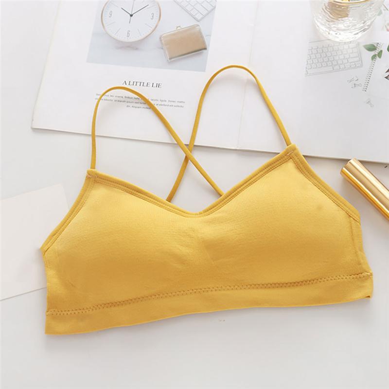 

Sexy Bra Underwear For Women Wireless Bra Top Vest Breathable Chest Pad Wearing Sports Underwear Seamless Padded Lingerie80, Black