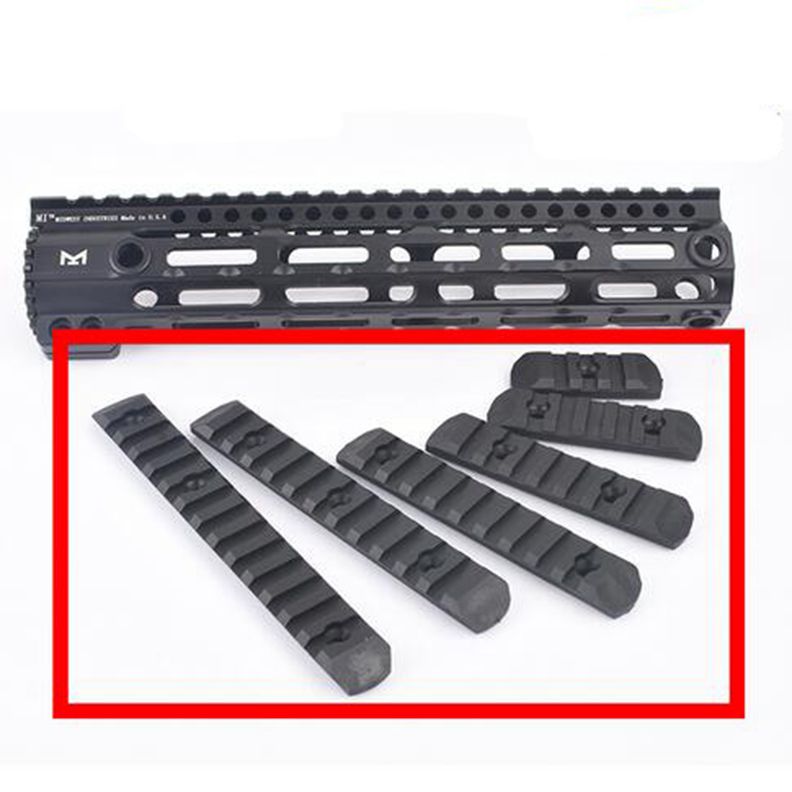 

Tactical Airsoft KeyMod&M-LOK Polymer Rail Set (6 pcs) Picatinny Rail Cover Handguard Protection Mount