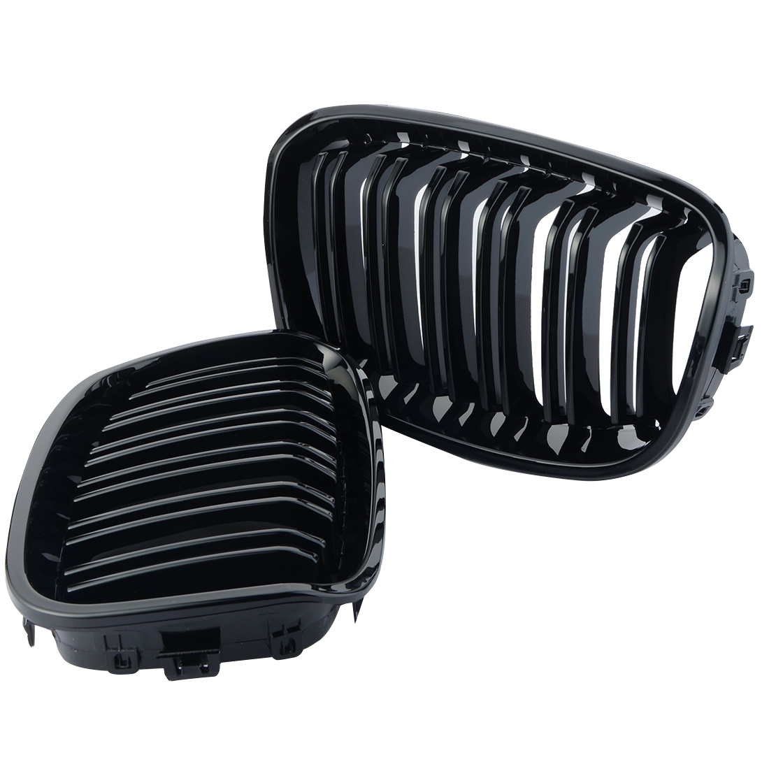2pcs style de voiture une paire avant brillant noir racing grilles pour F20 2011-2014