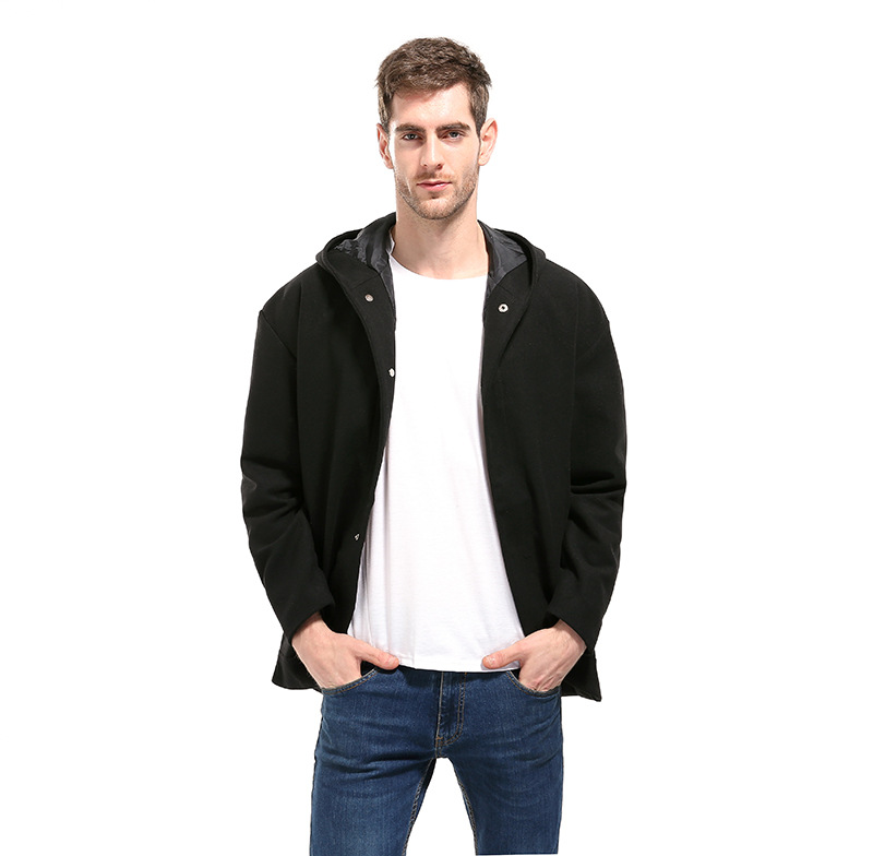 

Overcoat Jacket Trench Coat For Men Windbreaker Masculino Slim Windproof Trench Coat Men's Clothes Autumn Hombre Solid, Black