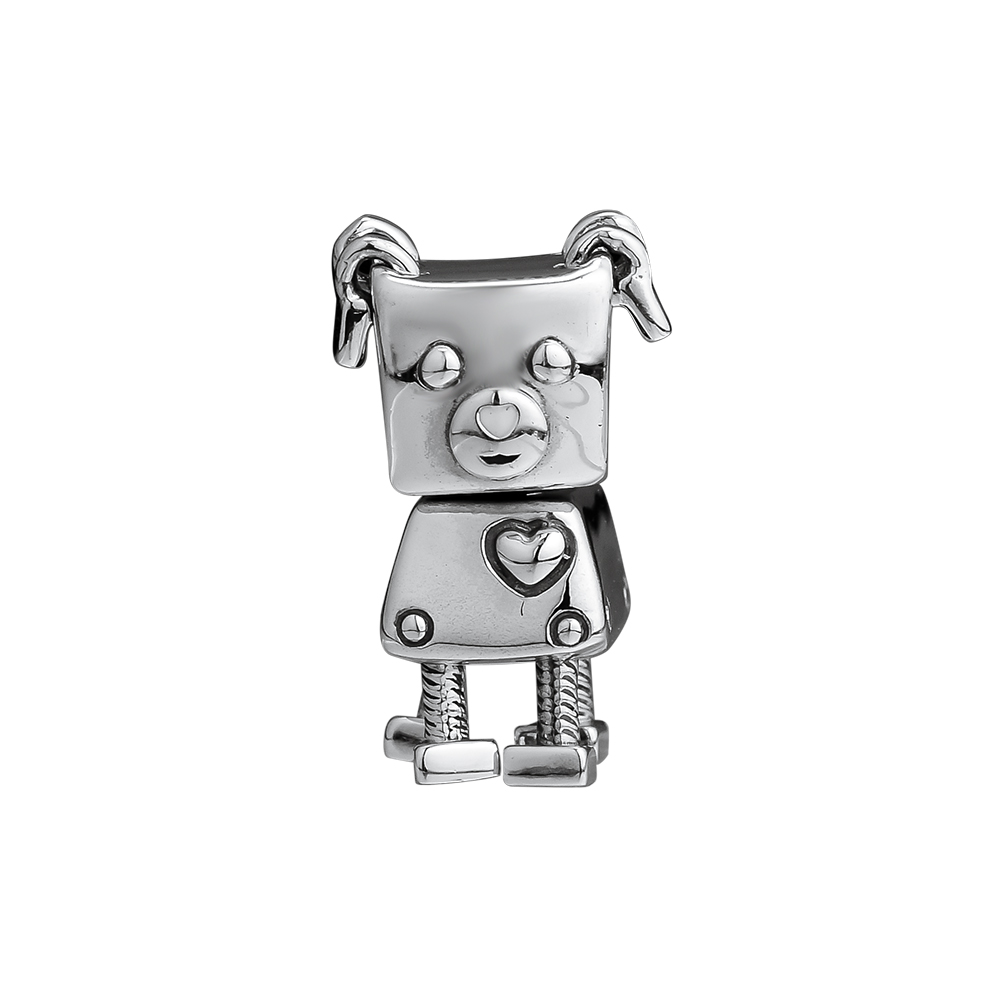 2018 Winter 925 Sterling Silver Jewelry Bobby Bot Dog Charm Beads Fits European Bracelets Necklace For Women Jewelry Making-image-435729585