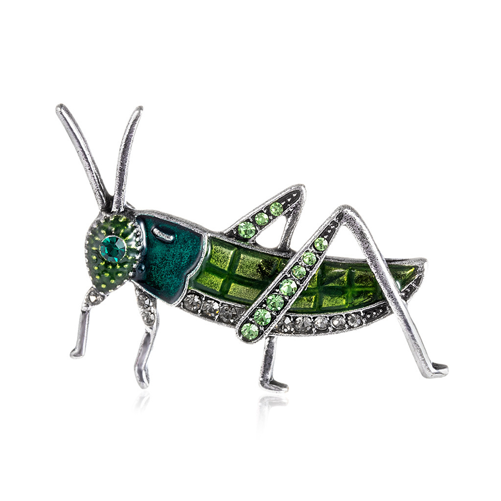 

mini brooch colorful crystal Grasshopper Brooch for Women/ men Wholesale Very Beautiful deer Rhinestone Poppy Brooch Pins Christmas Brooches
