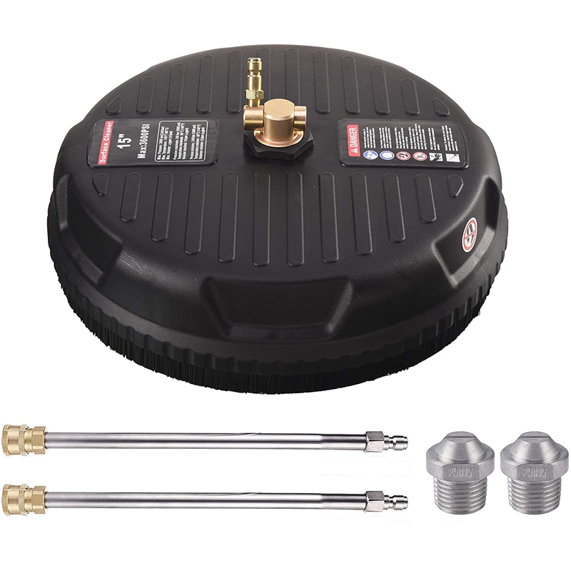 

Surface Cleaner for Pressure Washer, with 2 Replacement Screw Nozzle and Wand Extension, 15 Inch, 3600 PSI