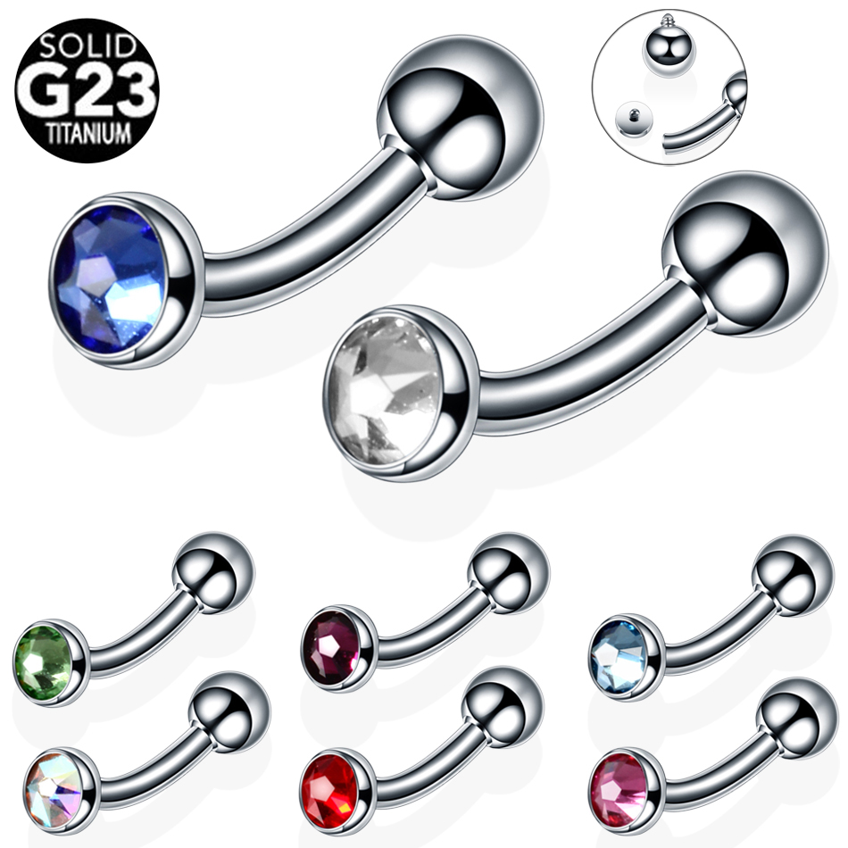 10 trozo de plátano 1,6 mm desde negro acero quirúrgico curved Barbell piercing