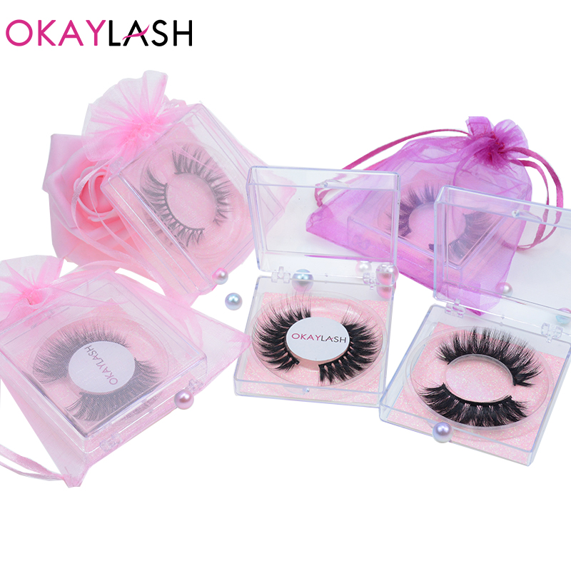 

OKAYLASH Wholesale 3D 6D 8D Faux Mink Eyelashes Natural Long Cruelty Free Fluffy Wispy Lashes with Low Factory Price
