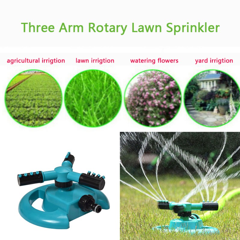 

360° Rotate Lawn Garden Water Sprinkler Automatic Irrigation Sprayer Spike Mist For Garden Farm Flowerbed Patio Park Fountain