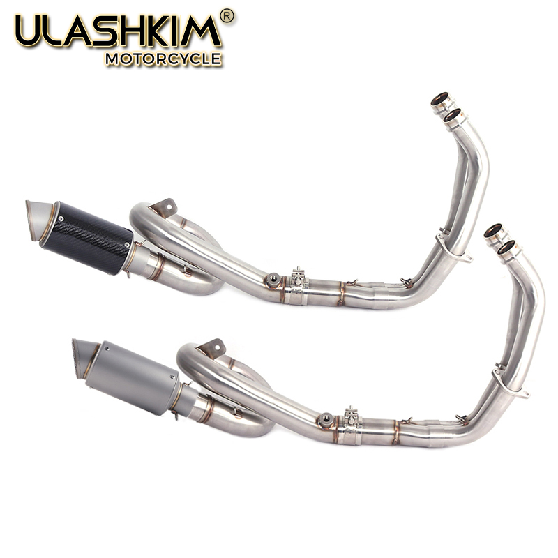 

MT07 FZ07 motorcycle Exhaust Full system FOR MT-07 FZ-07 Tracer 2014-2017 with Muffler XSR700 2016-2017